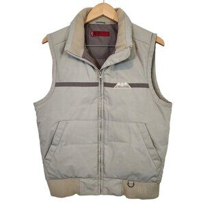 Levis Red Tab Puffer Vest Mens Medium Tan Mountain Outdoor Zip Down Feather